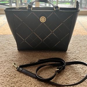 Anne Klein Black Gold Professional Work Tote Bag